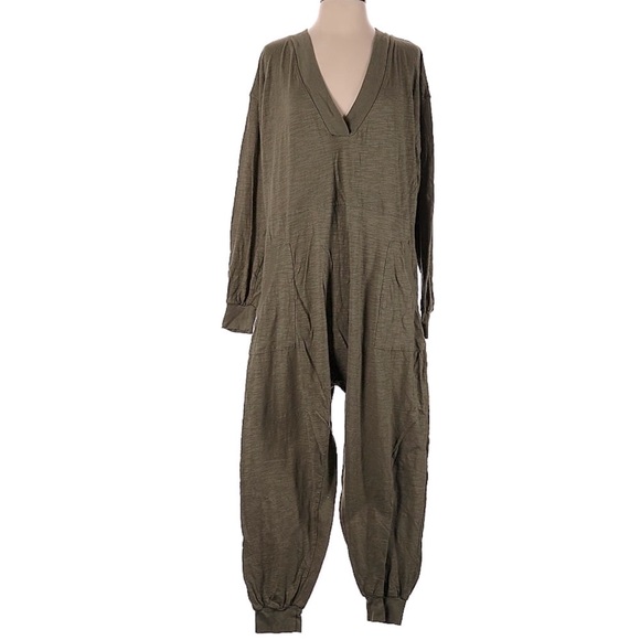 Natural Life Johnny Oversized 100% Green Cotton Jumpsuit S - Picture 2 of 8